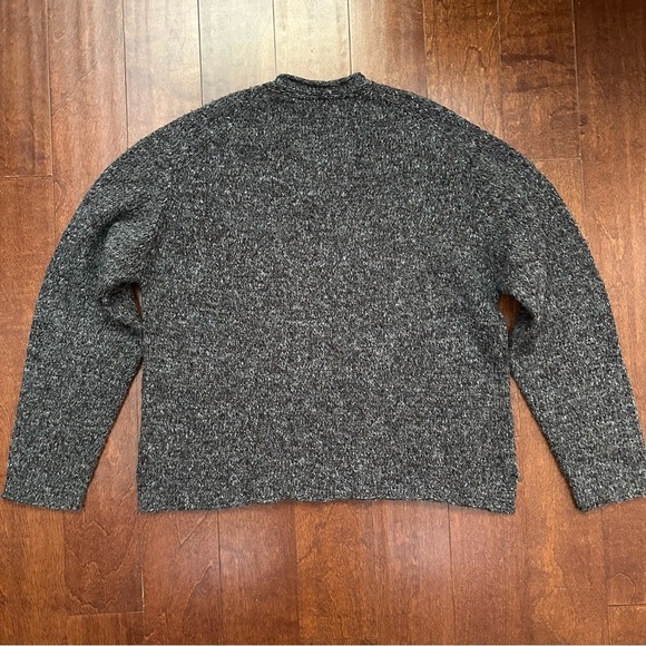 Vintage Men's French Connection Gray V-Neck Fisherman Wool Blend Sweater Size XL - Picture 9 of 14